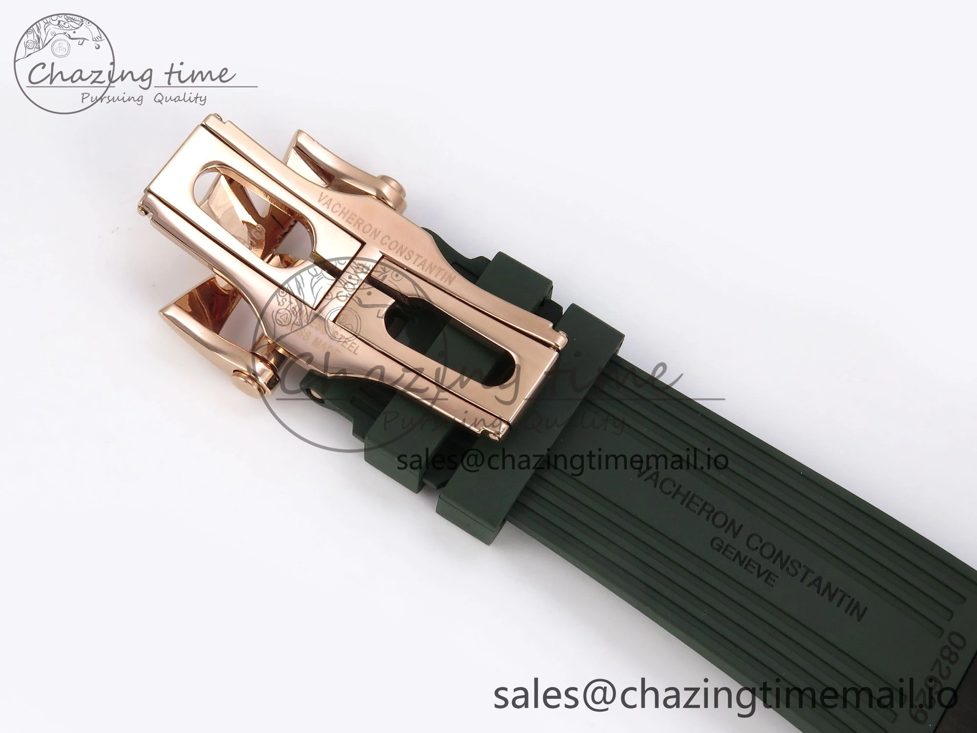 Overseas 4520V RG 8F Best Edition Green Dial On Green Rubber Strap A7750 Modified to A5200