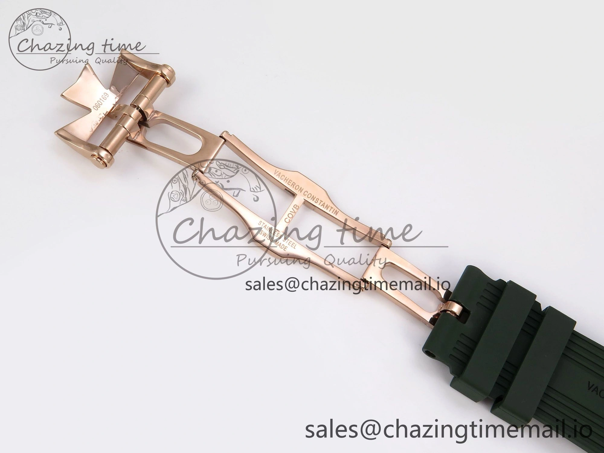 Overseas 4520V RG 8F Best Edition Green Dial On Green Rubber Strap A7750 Modified to A5200
