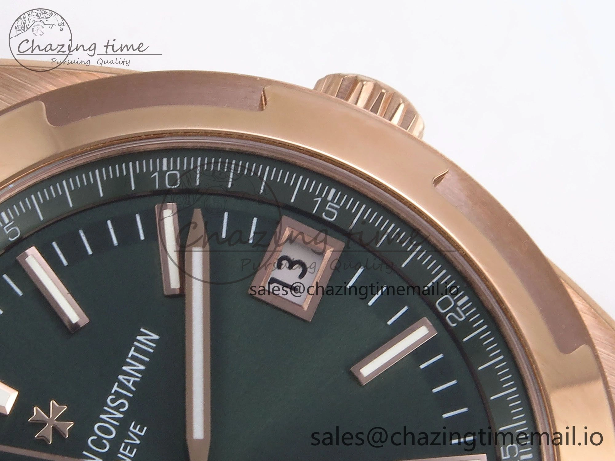 Overseas 4520V RG 8F Best Edition Green Dial on RG Bracelet A5100