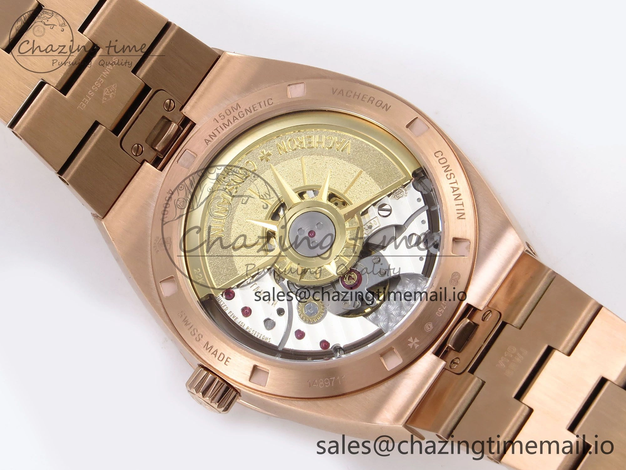 Overseas 4520V RG 8F Best Edition Green Dial on RG Bracelet A5100