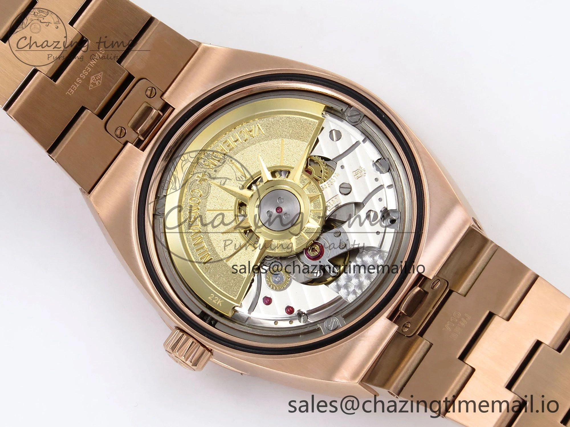 Overseas 4520V RG 8F Best Edition Green Dial on RG Bracelet A5100