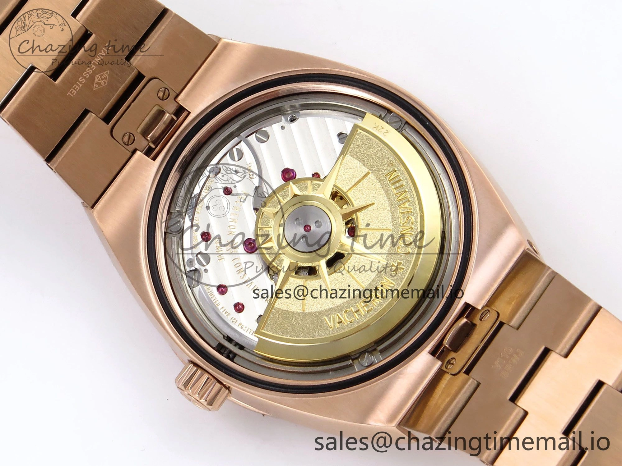 Overseas 4520V RG 8F Best Edition Green Dial on RG Bracelet A5100