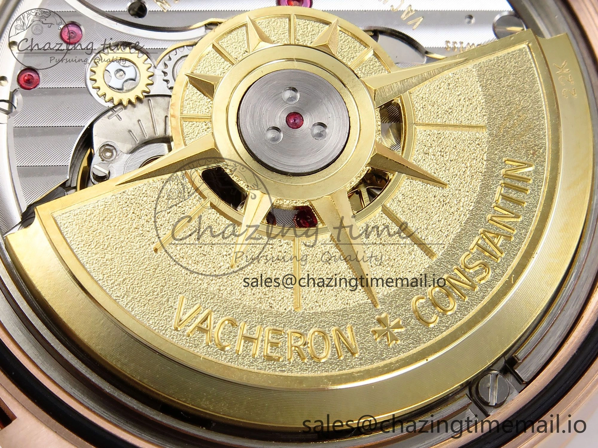 Overseas 4520V RG 8F Best Edition Green Dial on RG Bracelet A5100
