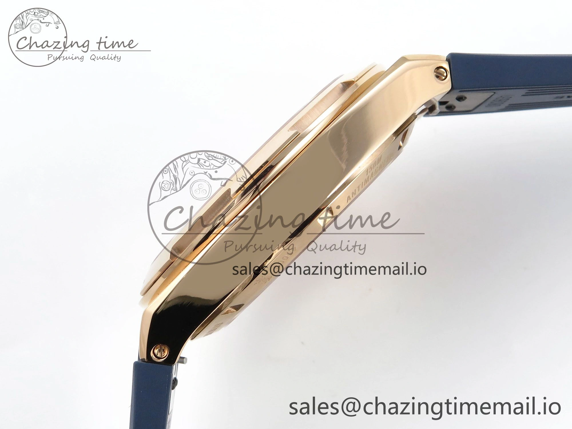 Overseas 4520V RG ZF 1:1 Best Edition Blue Dial on Blue Rubber Strap A5100