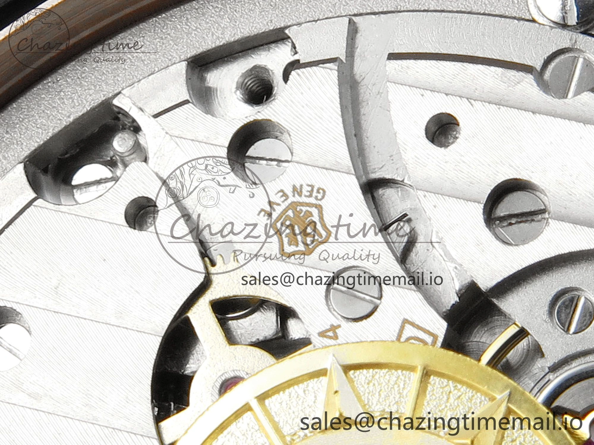 Overseas 4520V RG ZF 1:1 Best Edition White Dial on Black Rubber Strap A5100