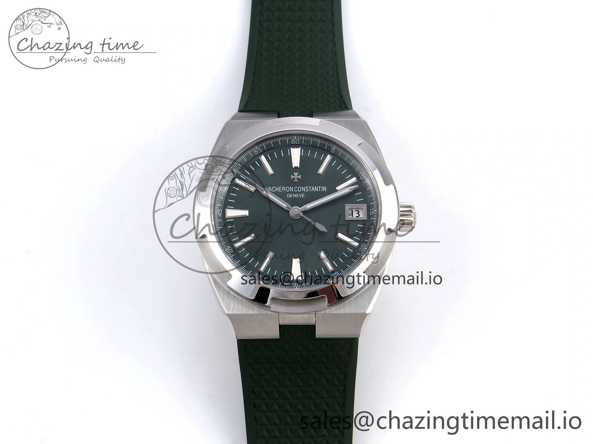 Overseas 4520V SS 8F Best Edition Green Dial On Green Rubber Strap A5100