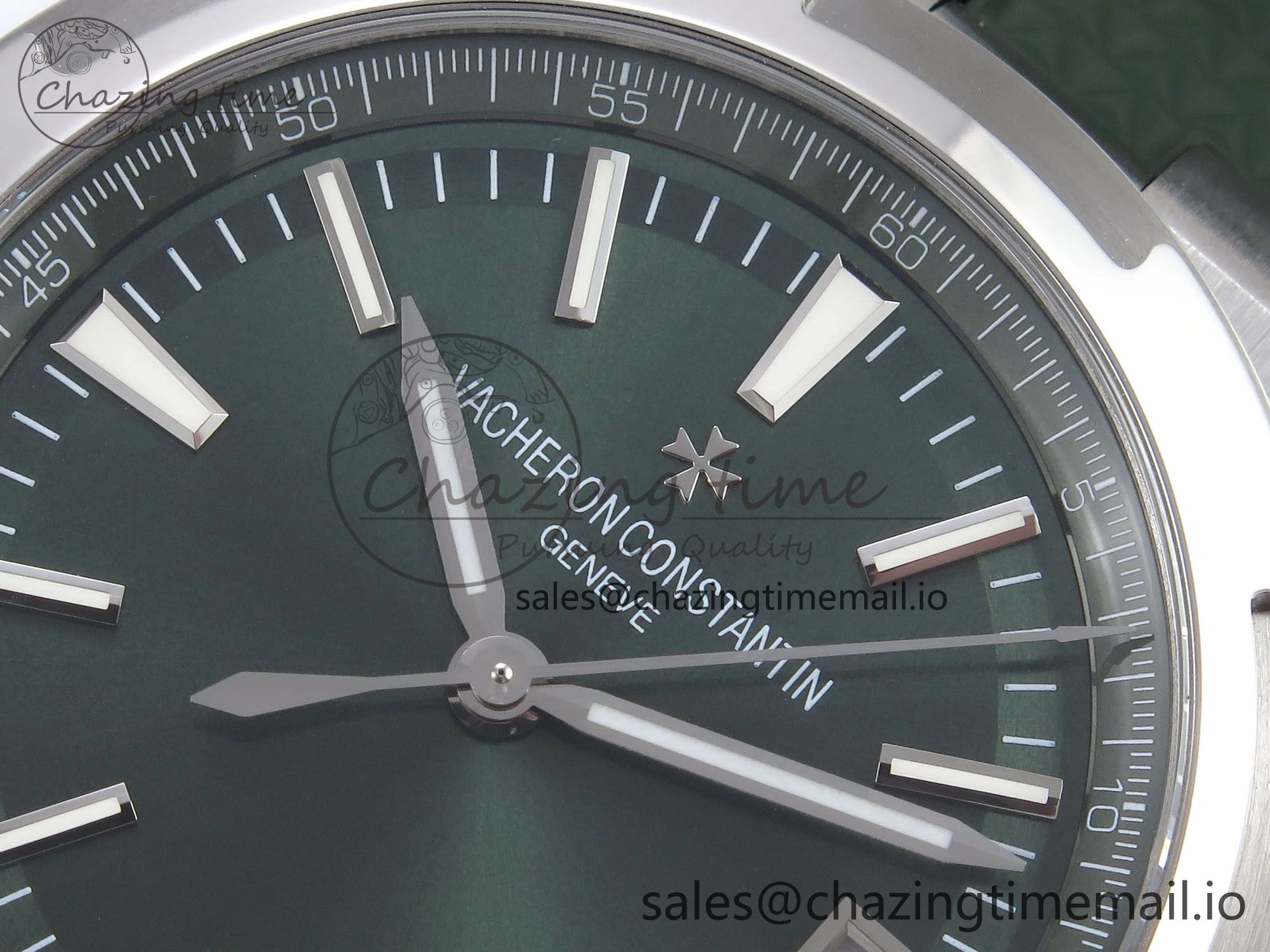 Overseas 4520V SS 8F Best Edition Green Dial On Green Rubber Strap A5100