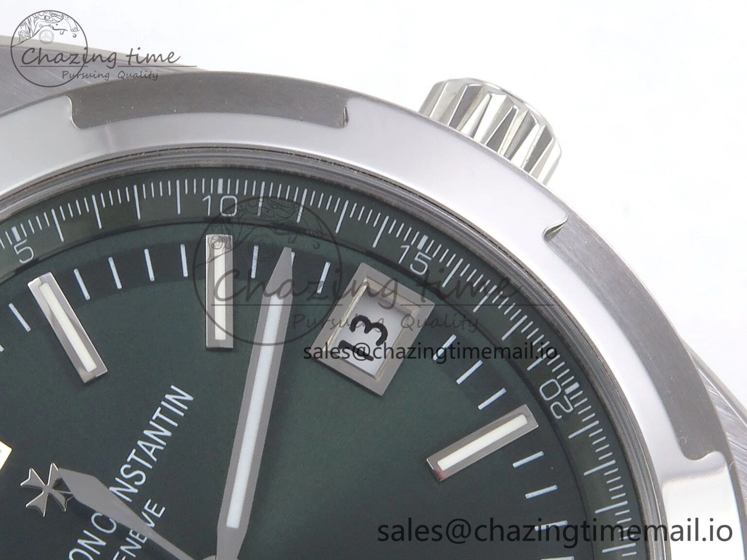 Overseas 4520V SS 8F Best Edition Green Dial On Green Rubber Strap A5100