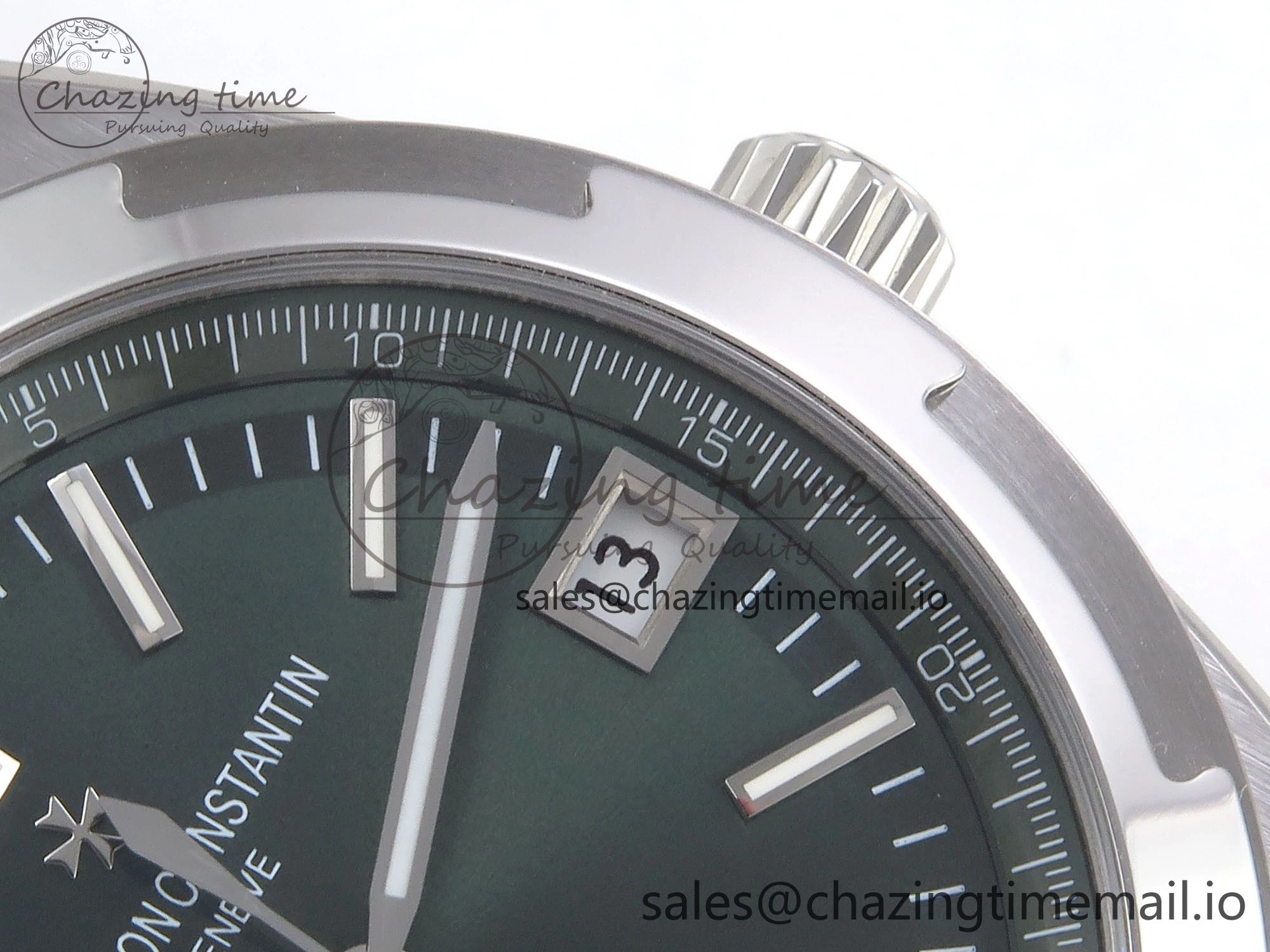 Overseas 4520V SS 8F Best Edition Green Dial On Green Rubber Strap A5100
