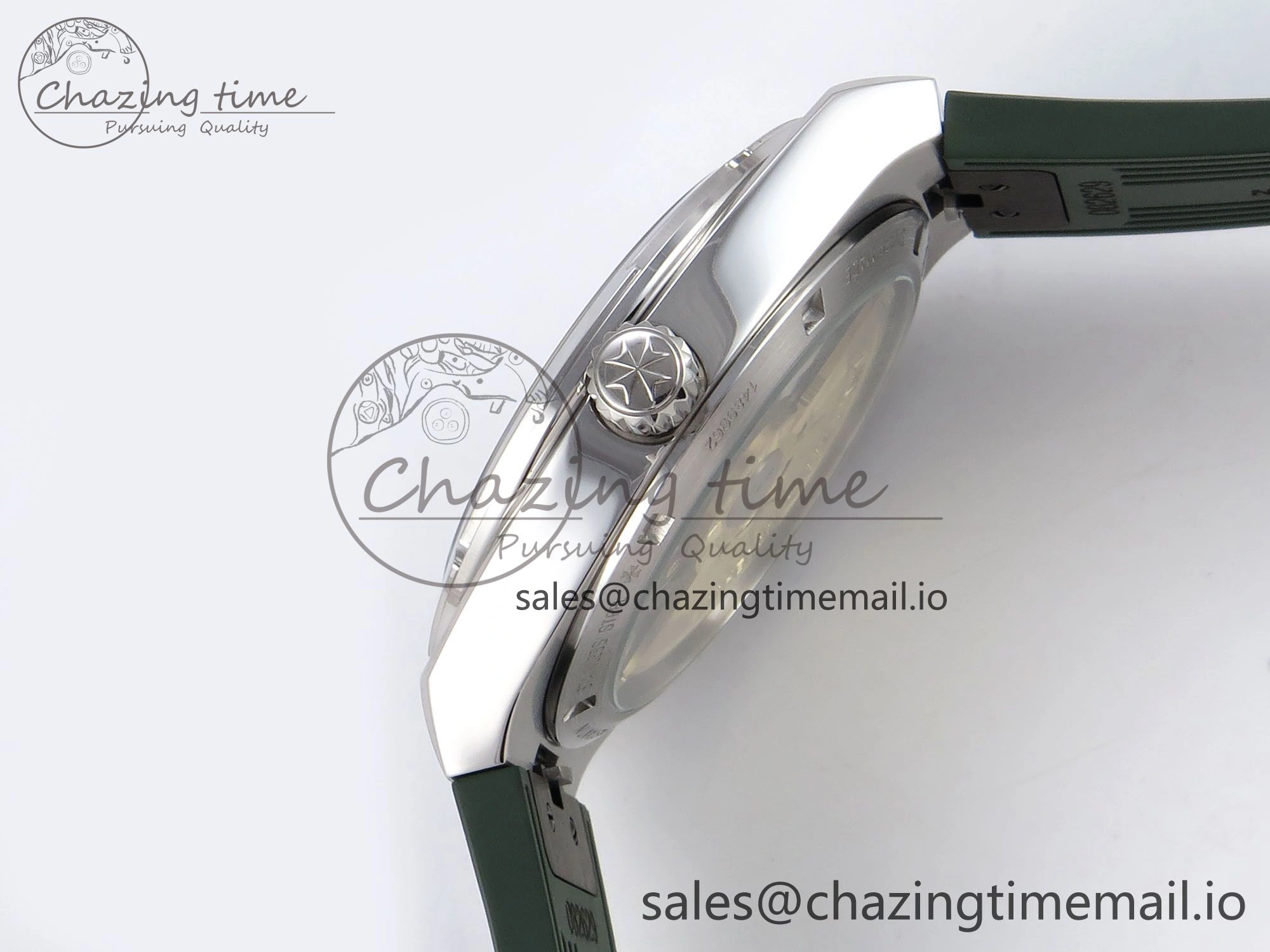 Overseas 4520V SS 8F Best Edition Green Dial On Green Rubber Strap A5100