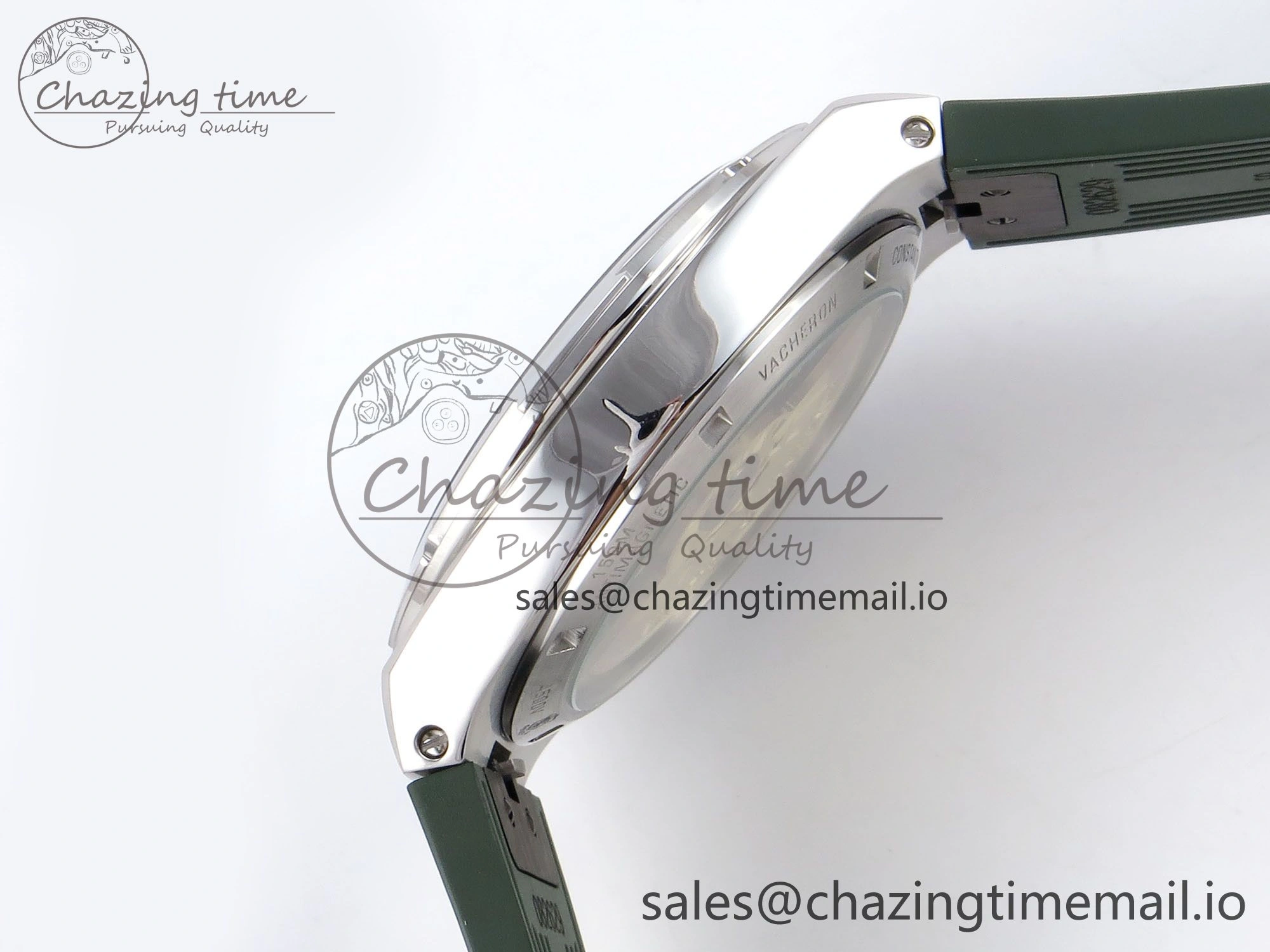 Overseas 4520V SS 8F Best Edition Green Dial On Green Rubber Strap A5100