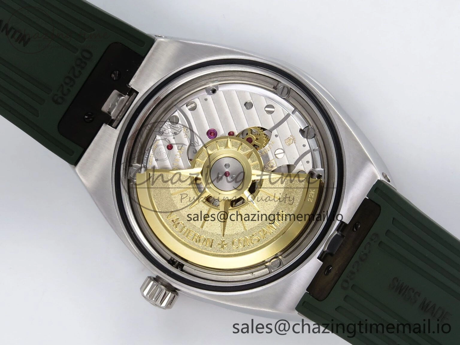 Overseas 4520V SS 8F Best Edition Green Dial On Green Rubber Strap A5100