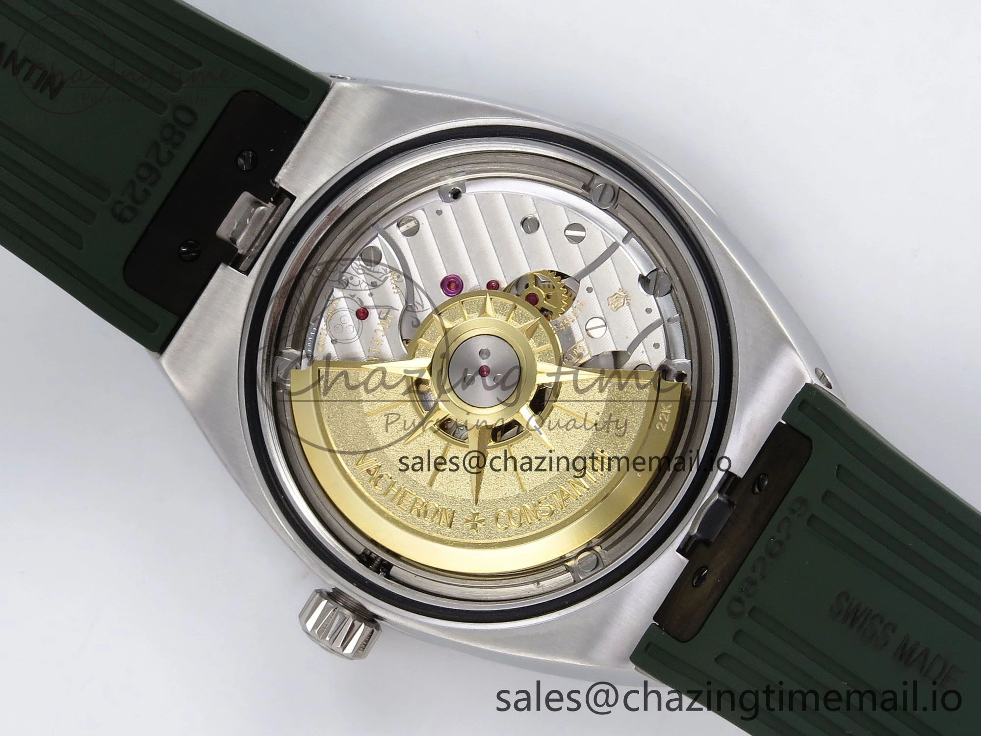 Overseas 4520V SS 8F Best Edition Green Dial On Green Rubber Strap A5100