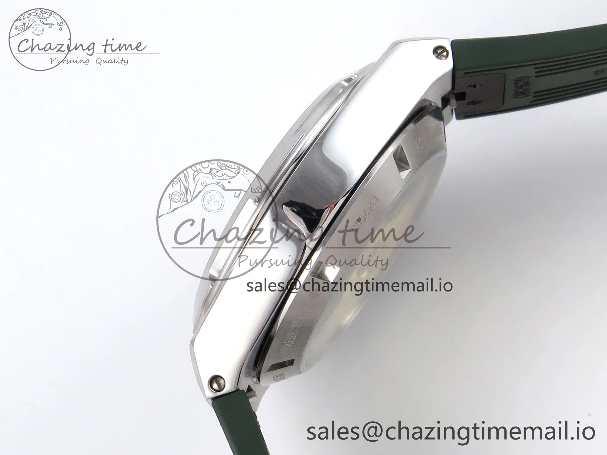 Overseas 4520V SS 8F Best Edition Green Dial On Green Rubber Strap A7750 Modified to A5200