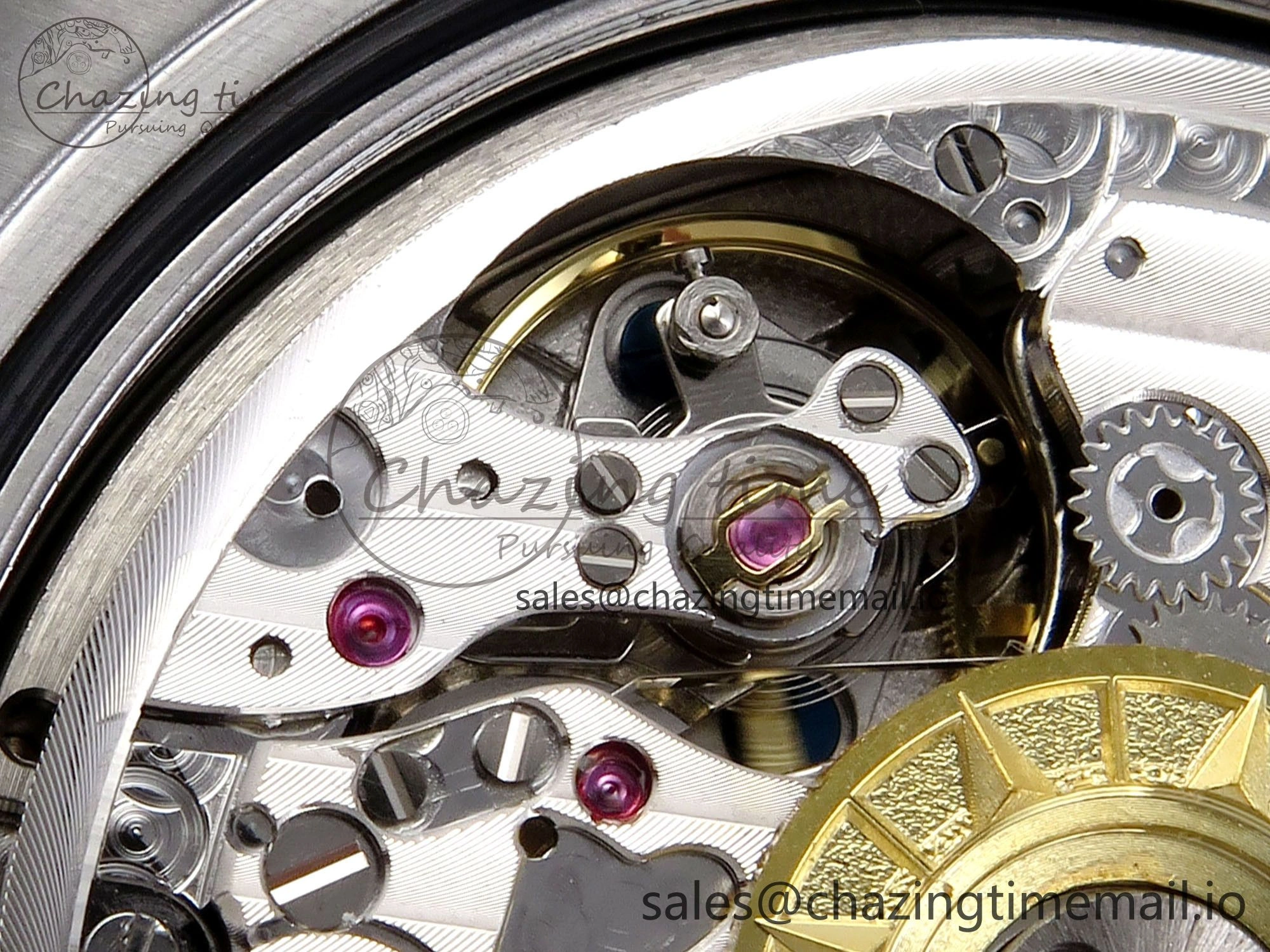 Overseas 4520V SS 8F Best Edition Green Dial On Green Rubber Strap A7750 Modified to A5200