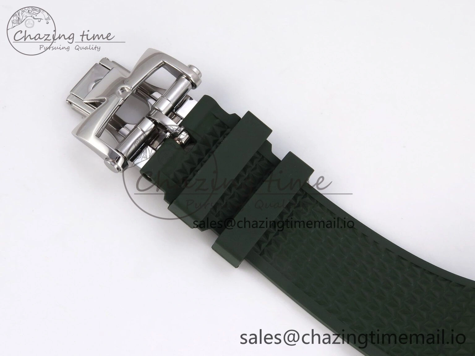 Overseas 4520V SS 8F Best Edition Green Dial On Green Rubber Strap A7750 Modified to A5200