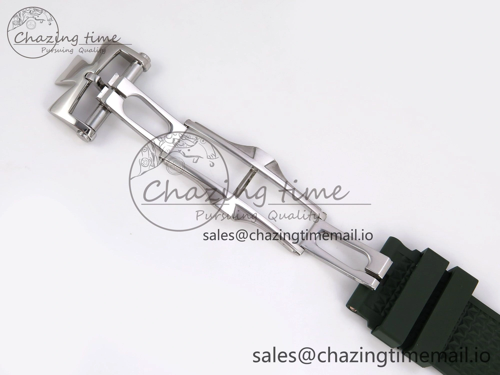 Overseas 4520V SS 8F Best Edition Green Dial On Green Rubber Strap A7750 Modified to A5200