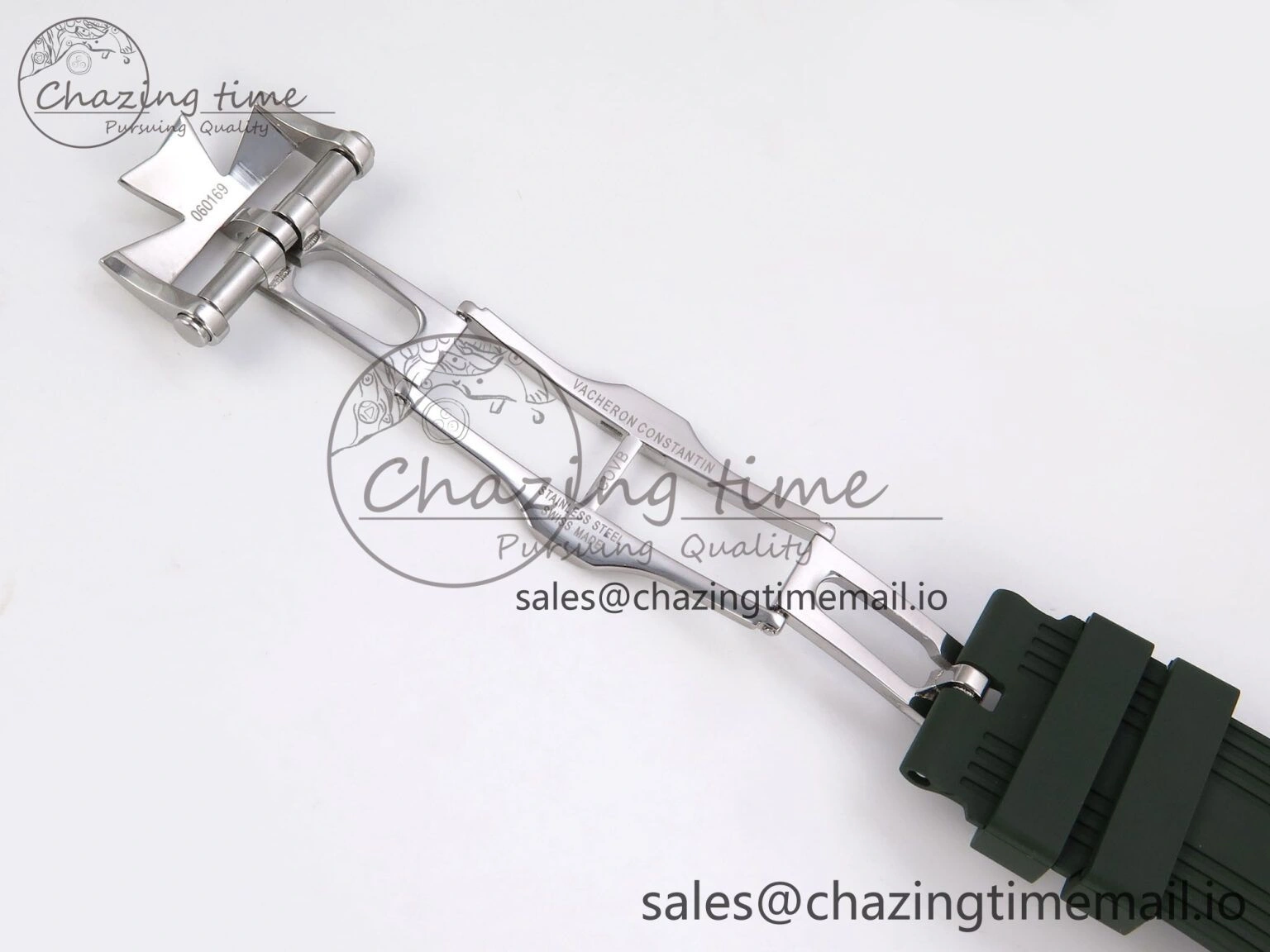 Overseas 4520V SS 8F Best Edition Green Dial On Green Rubber Strap A7750 Modified to A5200