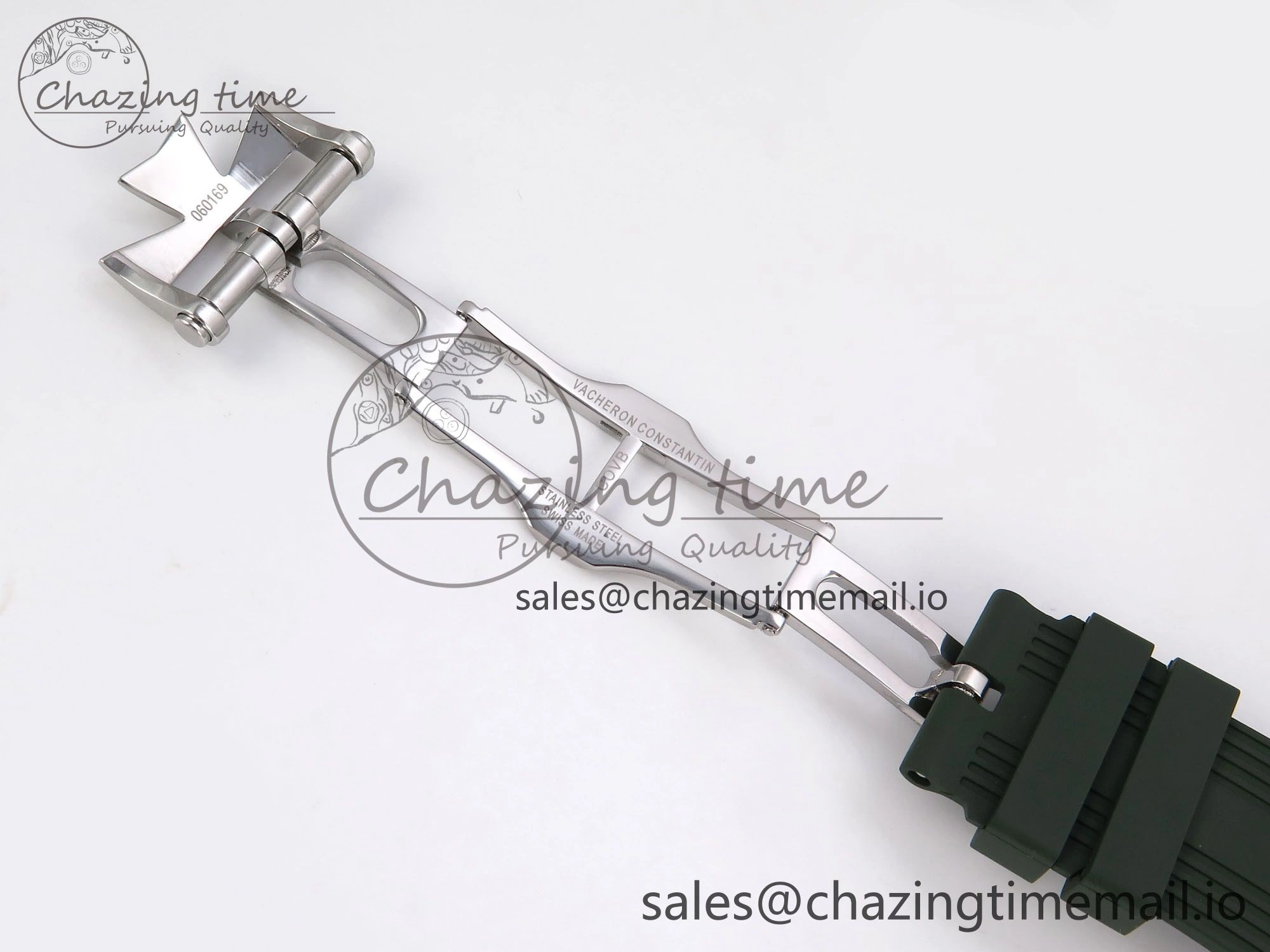 Overseas 4520V SS 8F Best Edition Green Dial On Green Rubber Strap A7750 Modified to A5200