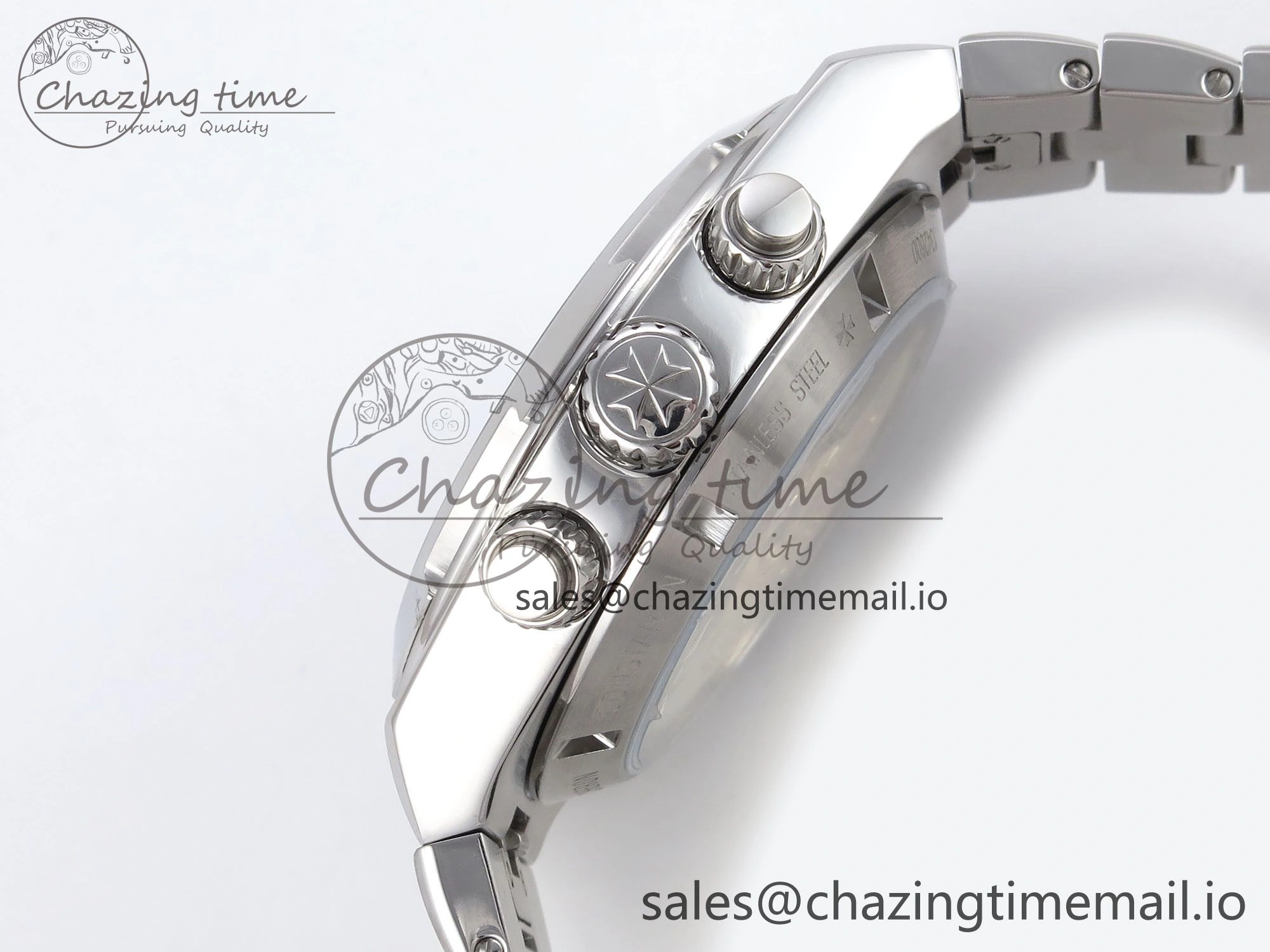 Overseas 4520V SS 8F Best Edition Green Dial On SS Bracelet A7750 Modified to A5200