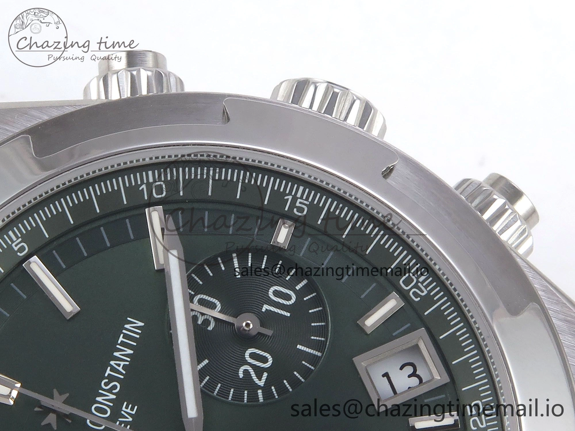 Overseas 4520V SS 8F Best Edition Green Dial On SS Bracelet A7750 Modified to A5200