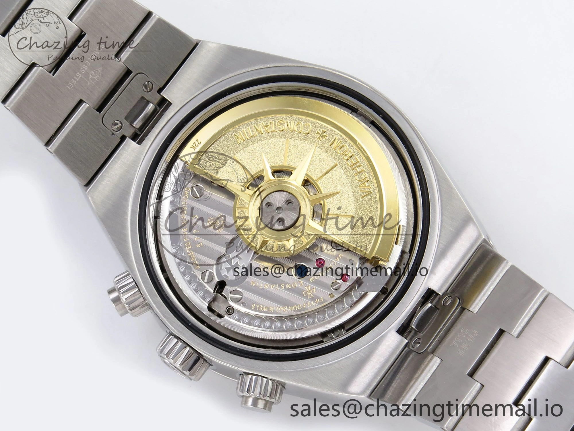 Overseas 4520V SS 8F Best Edition Green Dial On SS Bracelet A7750 Modified to A5200