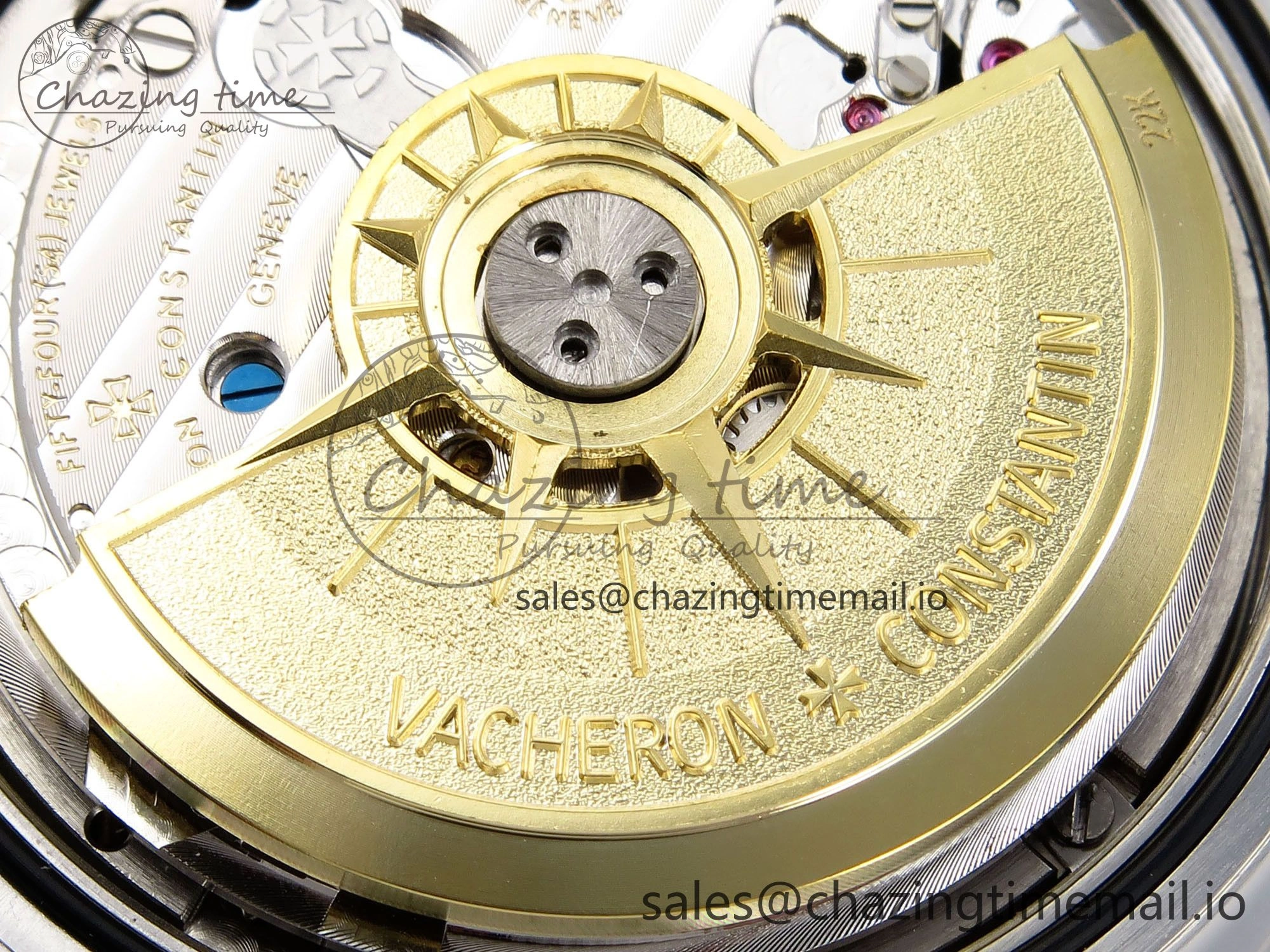 Overseas 4520V SS 8F Best Edition Green Dial On SS Bracelet A7750 Modified to A5200