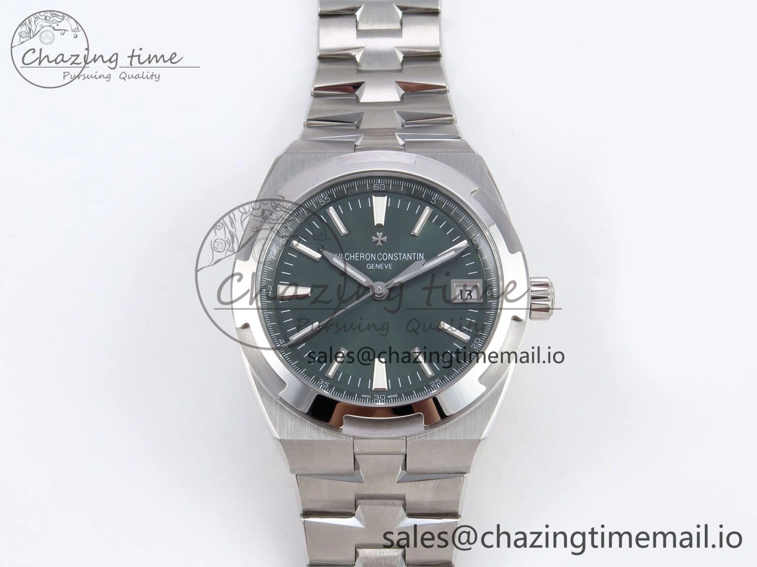 Overseas 4520V SS 8F Best Edition Green Dial on SS Bracelet A5100