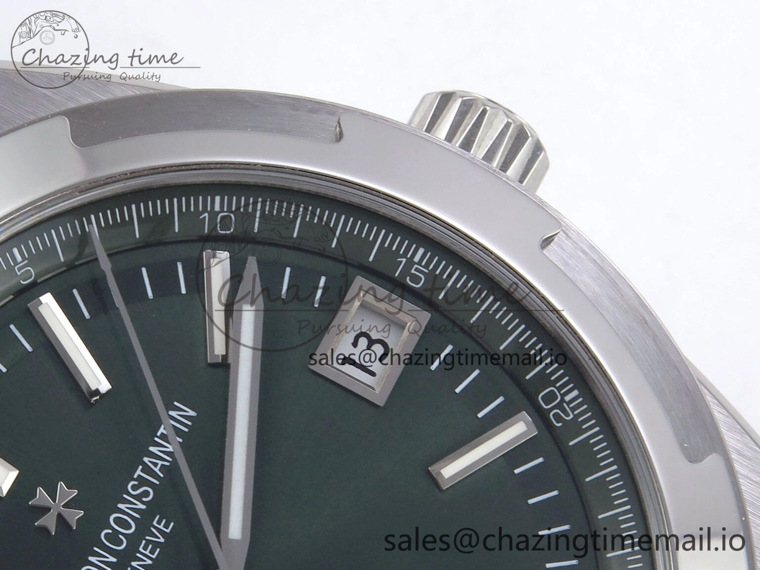 Overseas 4520V SS 8F Best Edition Green Dial on SS Bracelet A5100