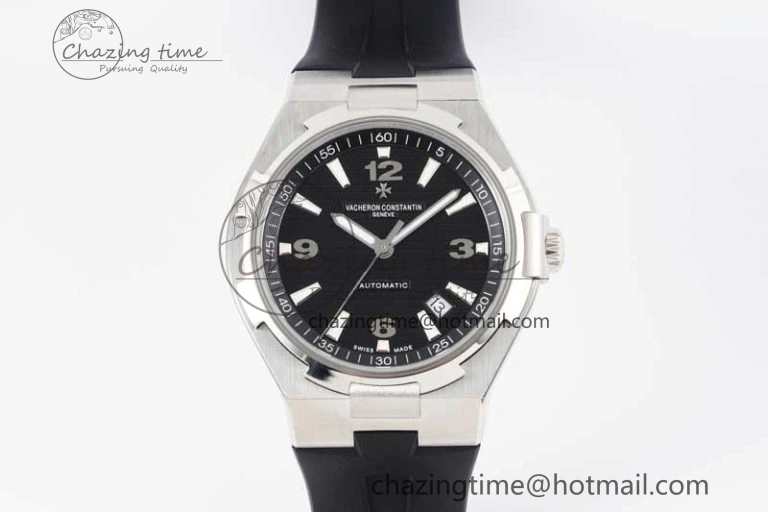 Overseas 47040 SS PPF 1:1 Best Edition Black Textured Dial on Black Rubber Strap A1226