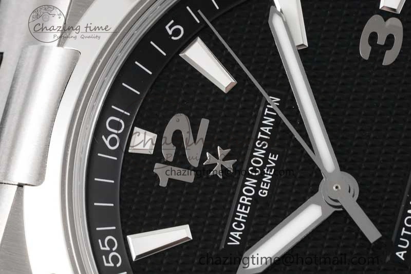 Overseas 47040 SS PPF 1:1 Best Edition Black Textured Dial on Black Rubber Strap A1226