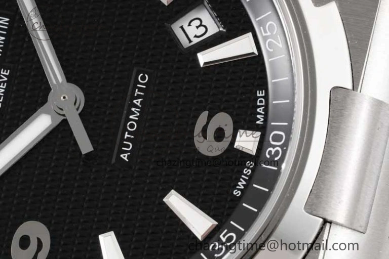 Overseas 47040 SS PPF 1:1 Best Edition Black Textured Dial on Black Rubber Strap A1226