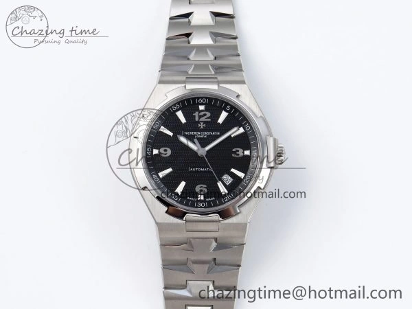 Overseas 47040 SS PPF 1:1 Best Edition Black Textured Dial on SS Bracelet A1226