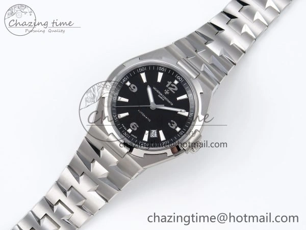 Overseas 47040 SS PPF 1:1 Best Edition Black Textured Dial on SS Bracelet A1226