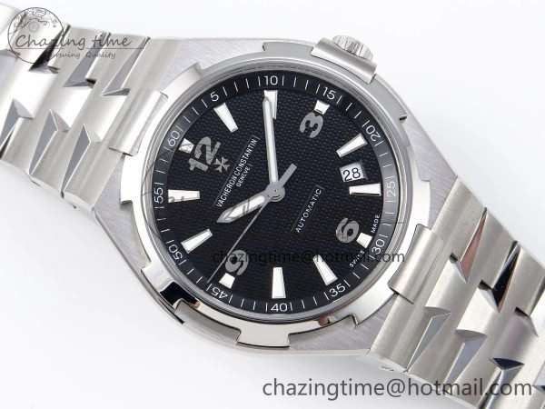 Overseas 47040 SS PPF 1:1 Best Edition Black Textured Dial on SS Bracelet A1226