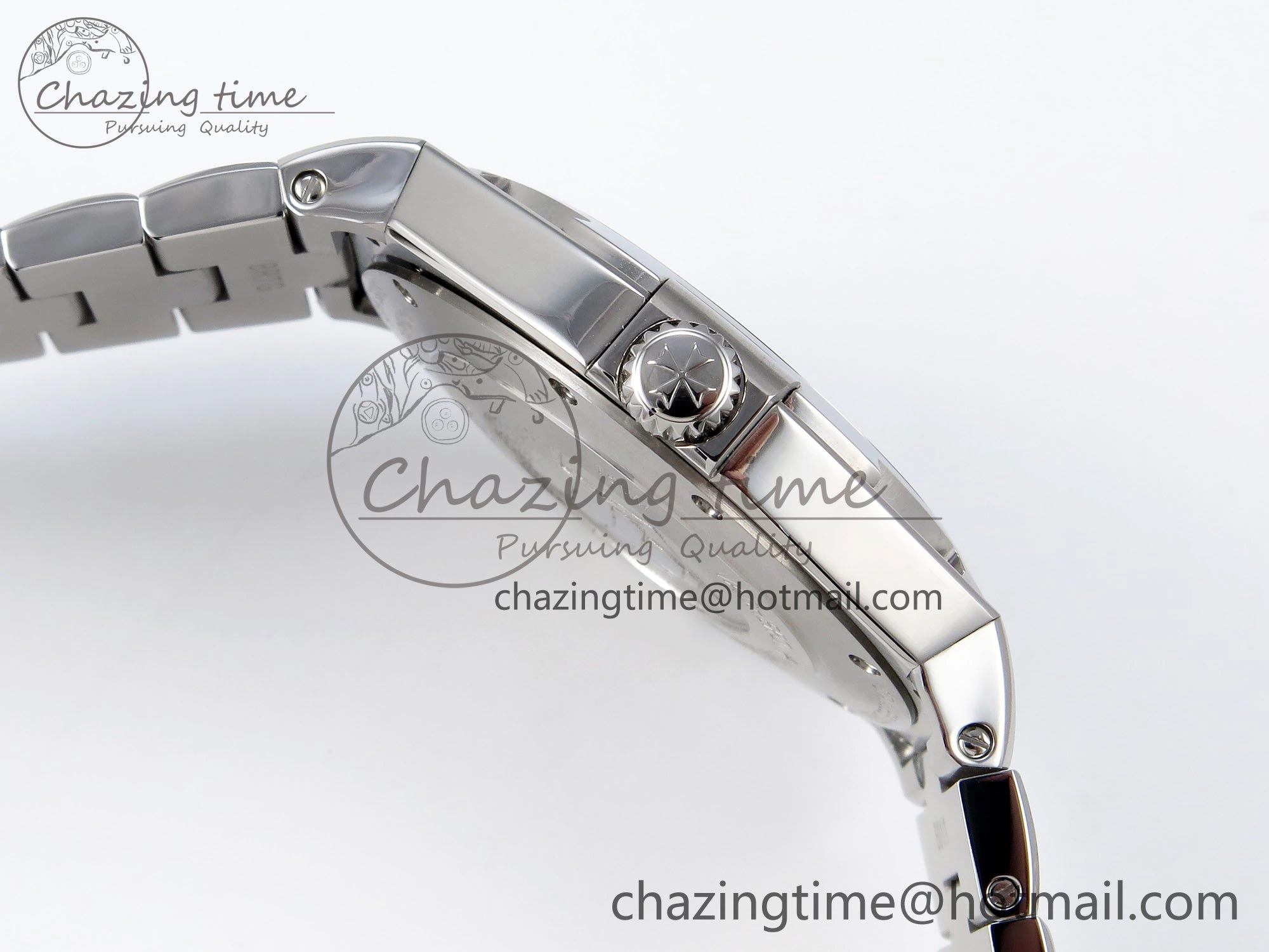 Overseas 47040 SS PPF 1:1 Best Edition Black Textured Dial on SS Bracelet A1226