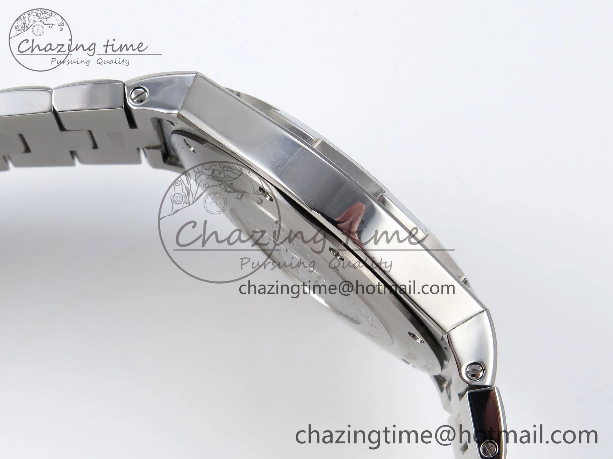 Overseas 47040 SS PPF 1:1 Best Edition Black Textured Dial on SS Bracelet A1226