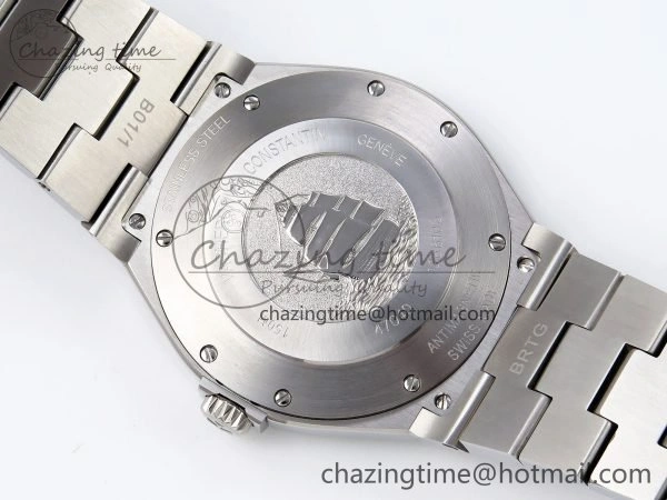 Overseas 47040 SS PPF 1:1 Best Edition Black Textured Dial on SS Bracelet A1226