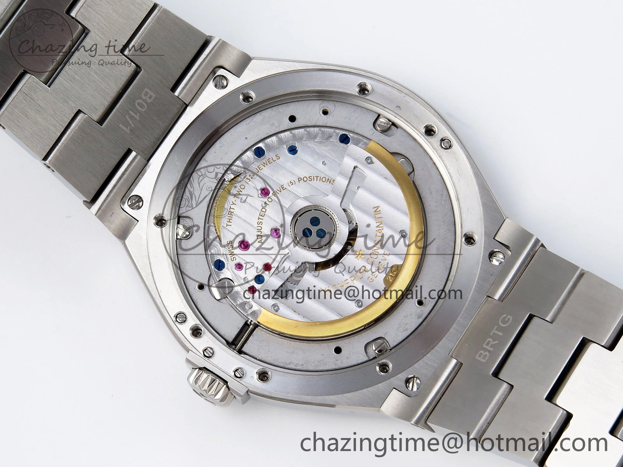 Overseas 47040 SS PPF 1:1 Best Edition Black Textured Dial on SS Bracelet A1226