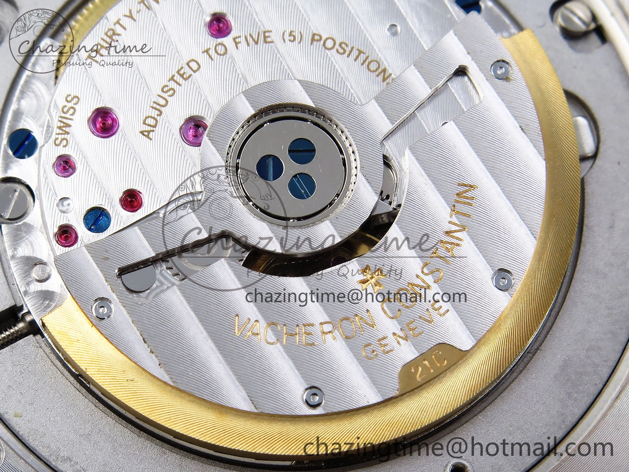Overseas 47040 SS PPF 1:1 Best Edition Black Textured Dial on SS Bracelet A1226