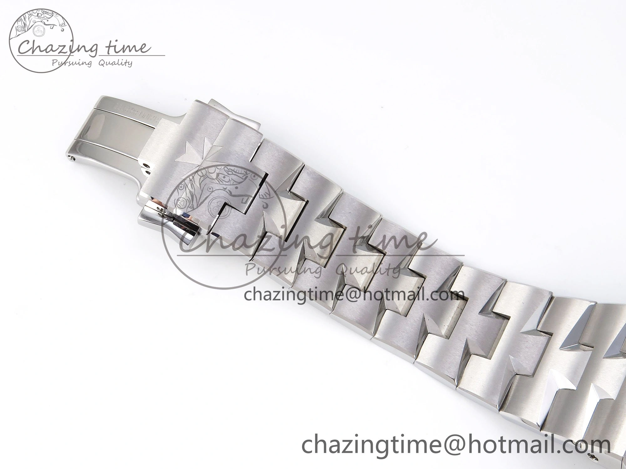 Overseas 47040 SS PPF 1:1 Best Edition Black Textured Dial on SS Bracelet A1226