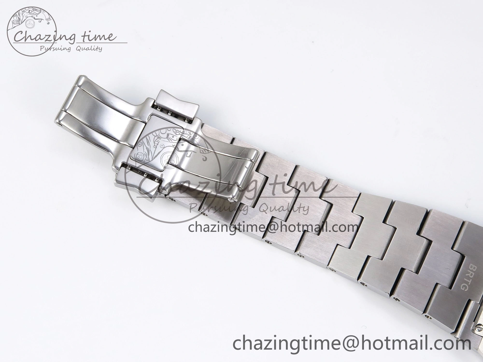 Overseas 47040 SS PPF 1:1 Best Edition Black Textured Dial on SS Bracelet A1226