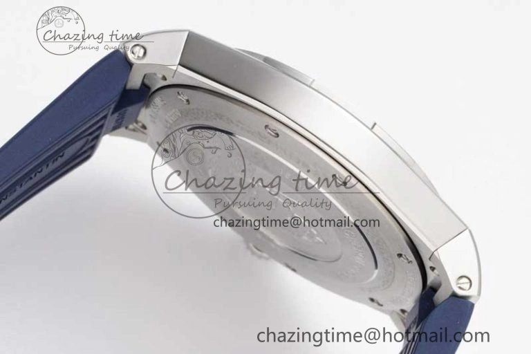 Overseas 47040 SS PPF 1:1 Best Edition Blue Textured Dial on Blue Rubber Strap A1226