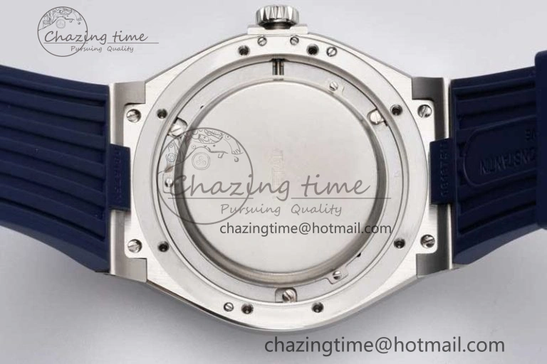 Overseas 47040 SS PPF 1:1 Best Edition Blue Textured Dial on Blue Rubber Strap A1226