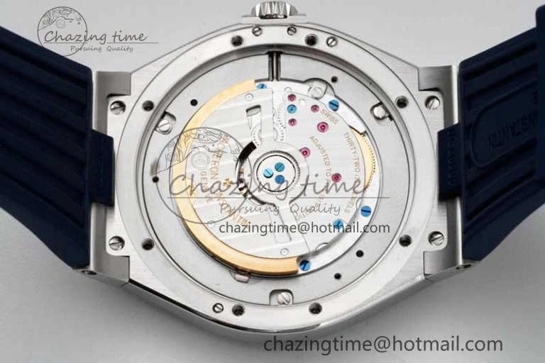 Overseas 47040 SS PPF 1:1 Best Edition Blue Textured Dial on Blue Rubber Strap A1226