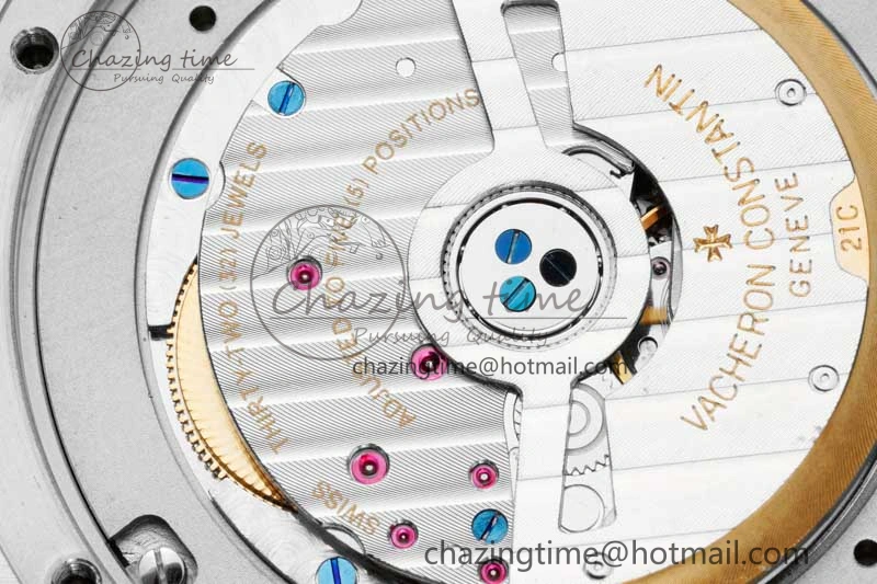 Overseas 47040 SS PPF 1:1 Best Edition Blue Textured Dial on Blue Rubber Strap A1226