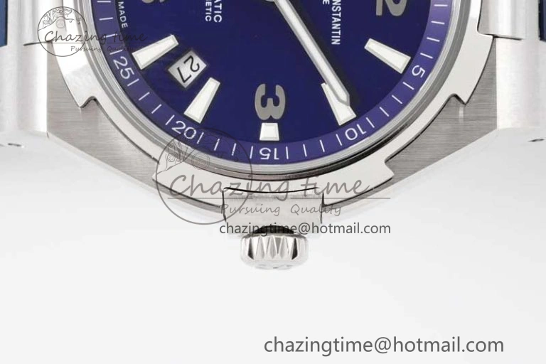 Overseas 47040 SS PPF 1:1 Best Edition Blue Textured Dial on Blue Rubber Strap A1226