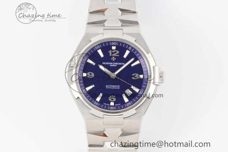 Overseas 47040 SS PPF 1:1 Best Edition Blue Textured Dial on SS Bracelet A1226