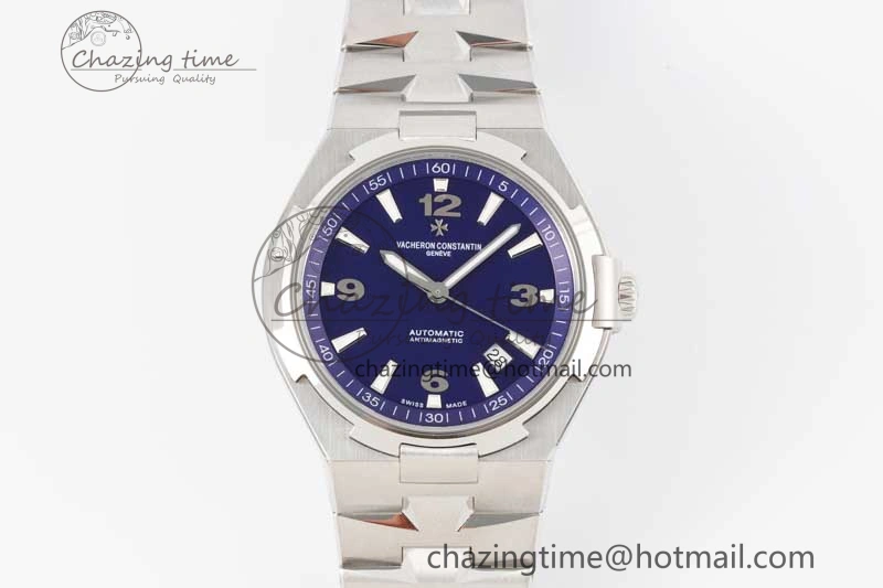 Overseas 47040 SS PPF 1:1 Best Edition Blue Textured Dial on SS Bracelet A1226