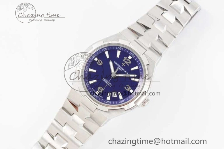 Overseas 47040 SS PPF 1:1 Best Edition Blue Textured Dial on SS Bracelet A1226